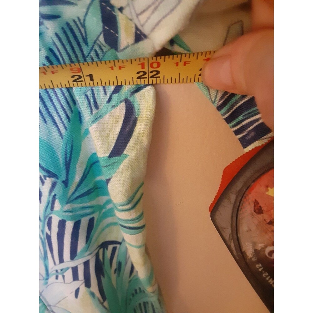 Vintage 90s Company Collection Tropical floral pant set resort wear blue green - Picture 10 of 16